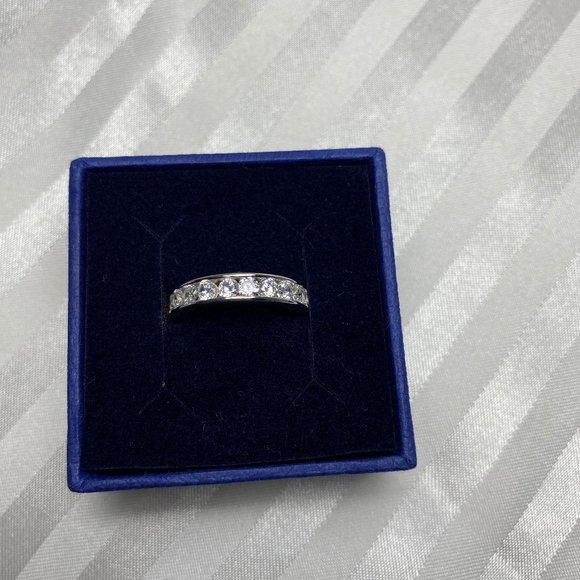 Sterling Silver Cubic Zirconia Band - Picture 1 of 7